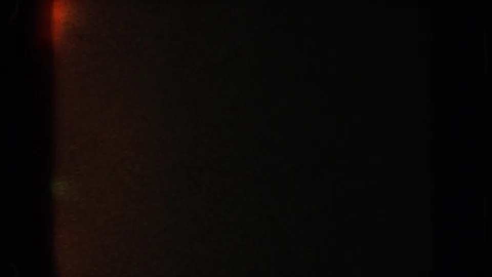 End of the 1962 California aquarium clip, nearly black with faint warm-green light artifacts and visible 8mm texture.