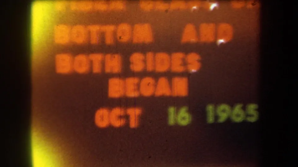 Dated 1965 title card appears to read “BOTTOM AND BOTH SIDES BEGAN OCT 16 1965” in orange and green lettering.
