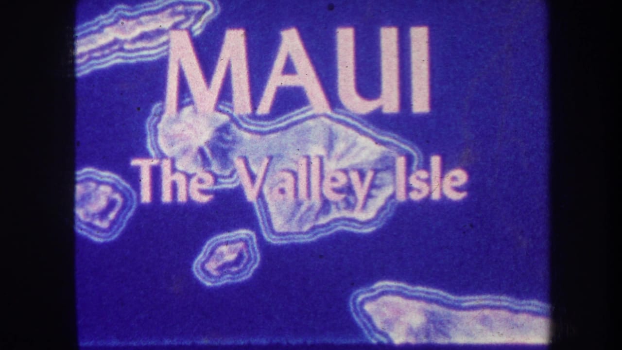 Blue title card reading "MAUI The Valley Isle" with island shapes.