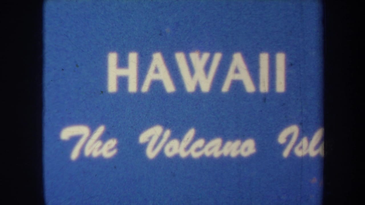 Second blue title card frame reading HAWAII The Volcano Island.