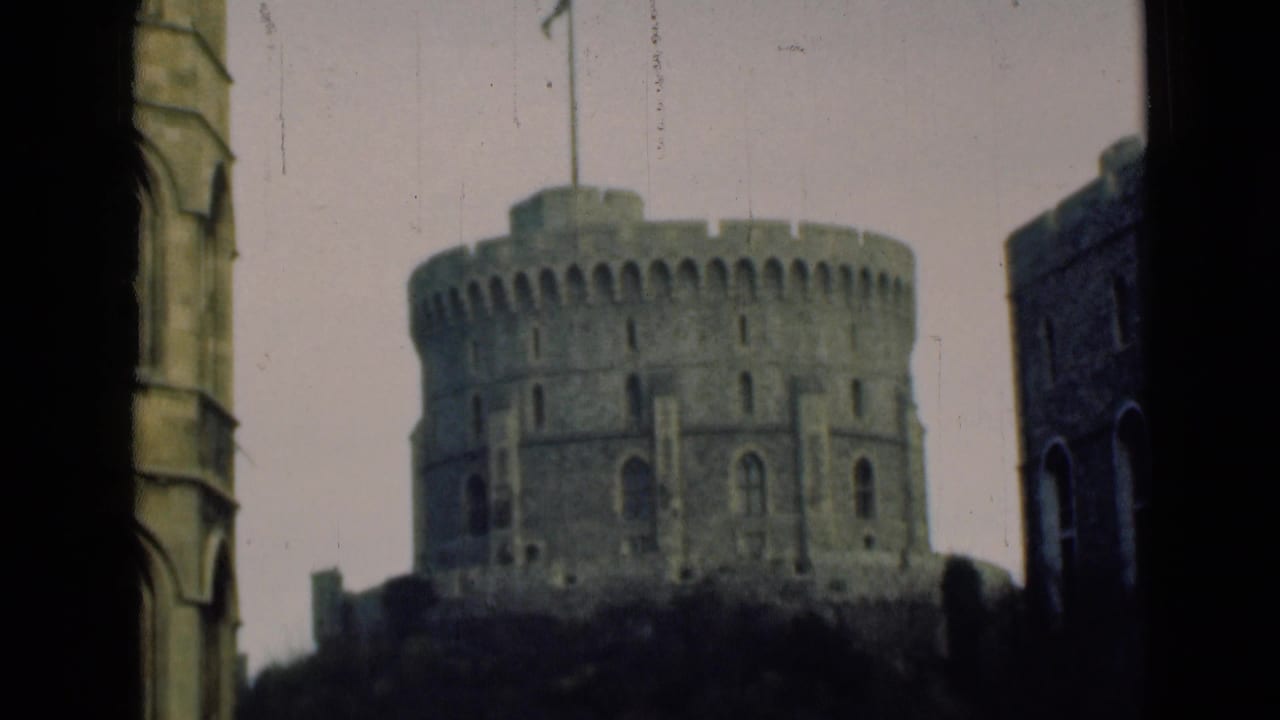 Round castle turret repeated from a similar framed angle.