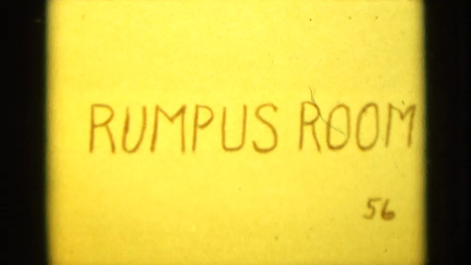 A yellow handwritten title card reads RUMPUS ROOM, with the number 56 visible near the lower right edge.