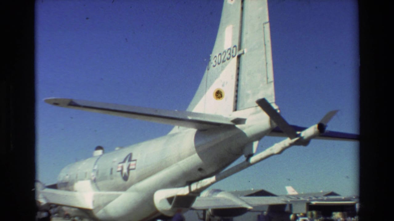 1981 Beale AFB exterior aircraft view showing tail number 0-30230, U.S. Air Force insignia, wing, and propeller assembly.
