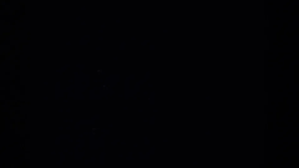 Mostly dark 8mm frame from the 1959 New York family dinner clip, with the dining scene no longer clearly visible.