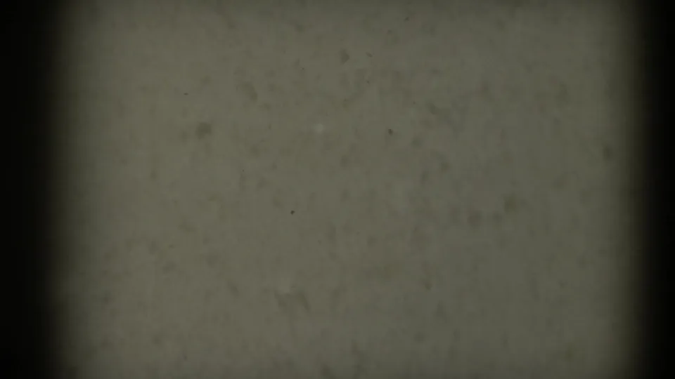 1969 8mm home-movie reel end from Sacramento showing dark borders, a central vertical band, grain, dust, and muted film texture.