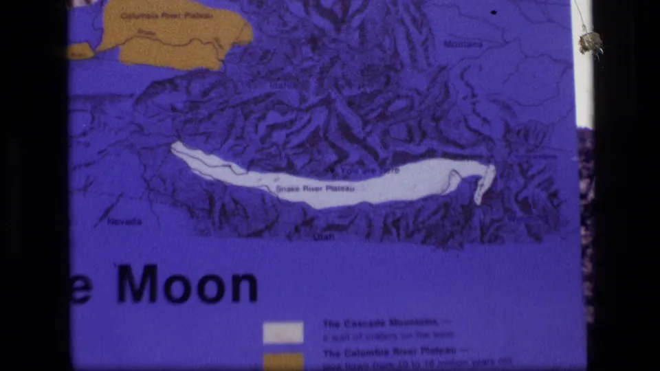 Final 1972 Idaho frame showing the Craters of the Moon map detail, including the Snake River Plateau label and cropped sign text.
