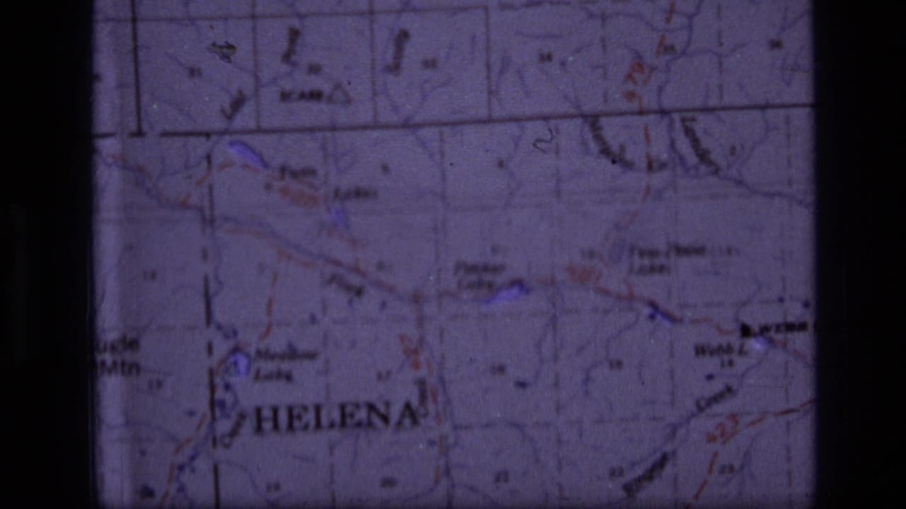Close-up of the same map with Helena and nearby lake labels visible beside a dark vertical frame edge.