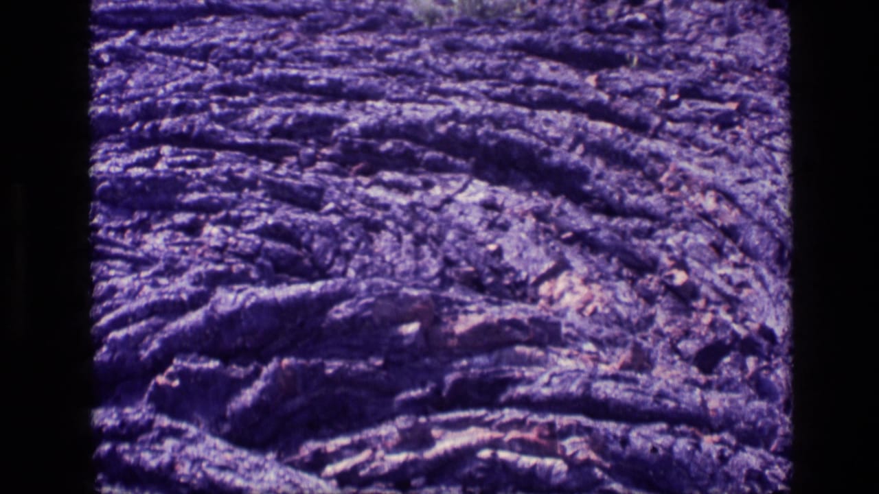 Another close view of ridged cooled lava rock across the frame.