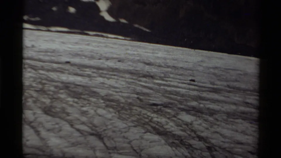 Near the end of the 8mm clip, the distant bear is still visible on the rocky Canadian landscape.