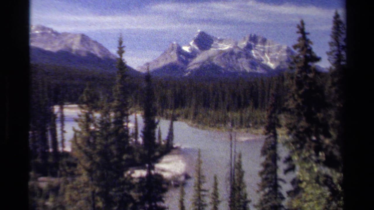 Mountain landscape with evergreen forest and water below.
