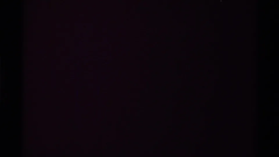 Dark 8mm transition frame from the 1979 British Columbia clip, with only faint film texture visible.