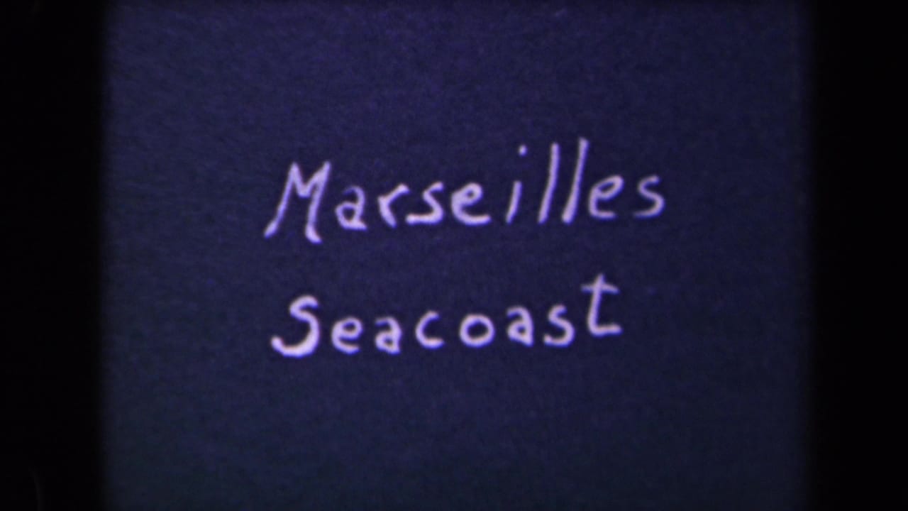 A closer handwritten title card reads Marseilles Seacoast, with soft 8mm grain and uneven exposure visible.