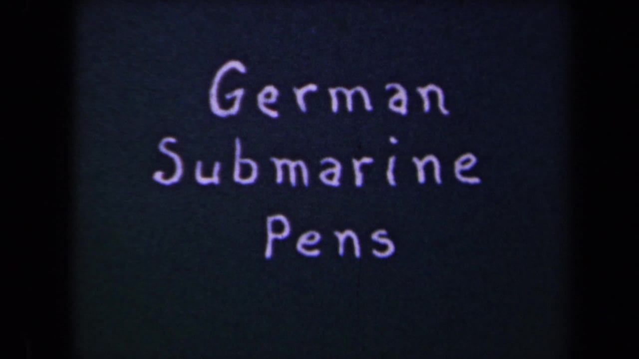 Handwritten title card reading German Submarine Pens on a dark background.