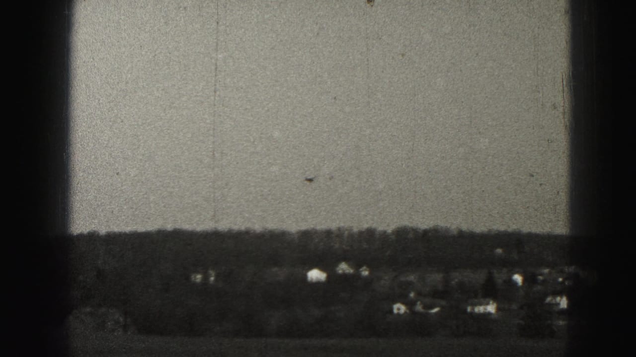 Suburban horizon and treeline seen through dark vertical window bars.