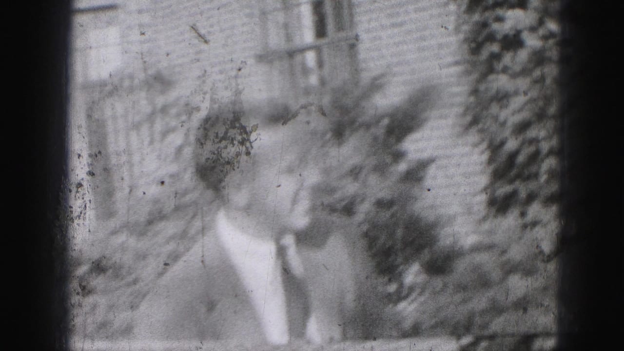 Suited man outdoors beside a brick building and foliage.
