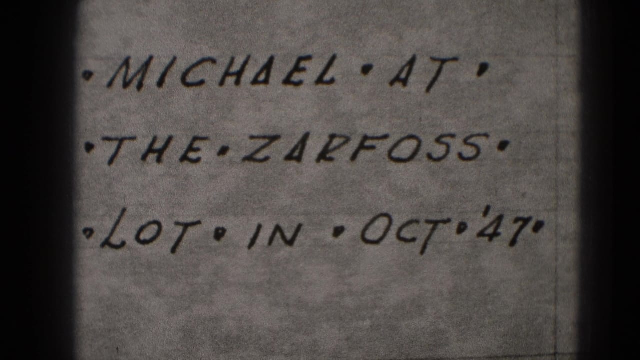 Repeated close-up of the handwritten Zarfoss lot note, with soft focus, grain, and the Oct '47 date visible.
