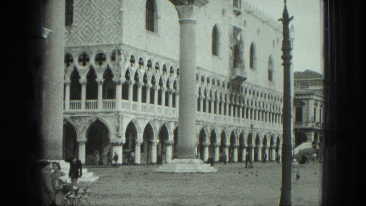 Doge's Palace facade, piazza column, and pedestrians in an open square.