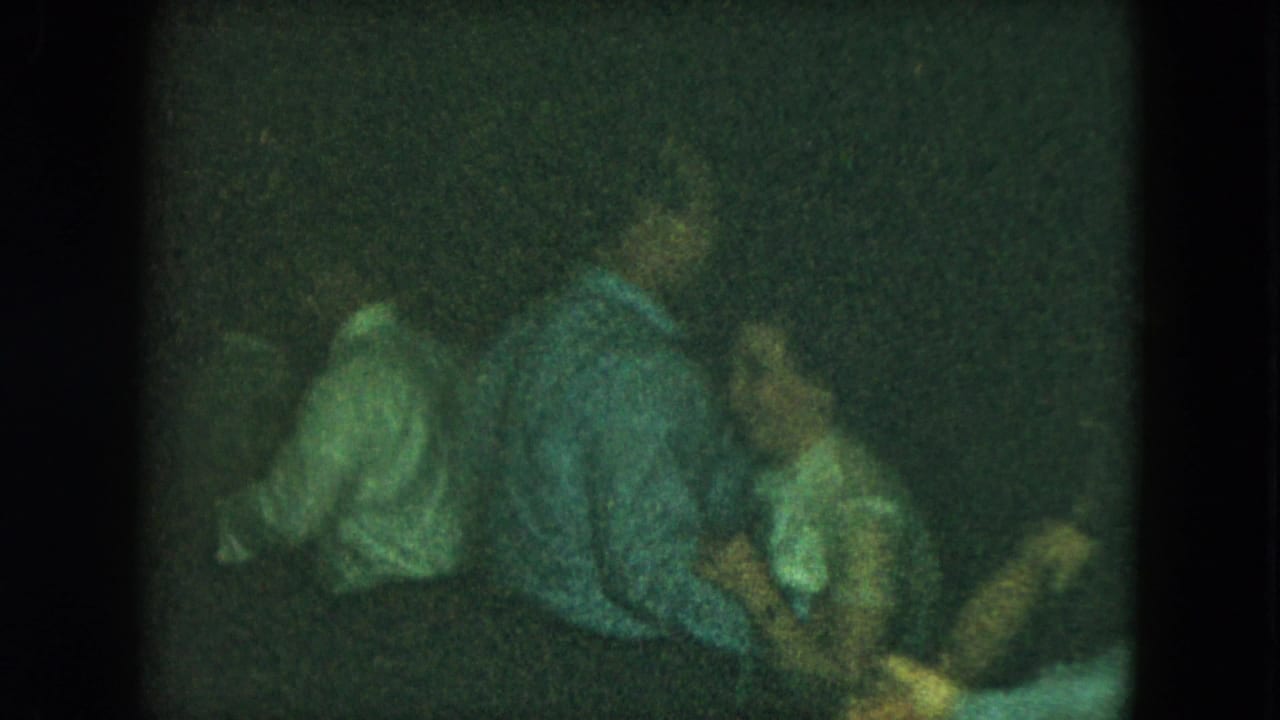 Adults in light clothing lean and turn while dancing.