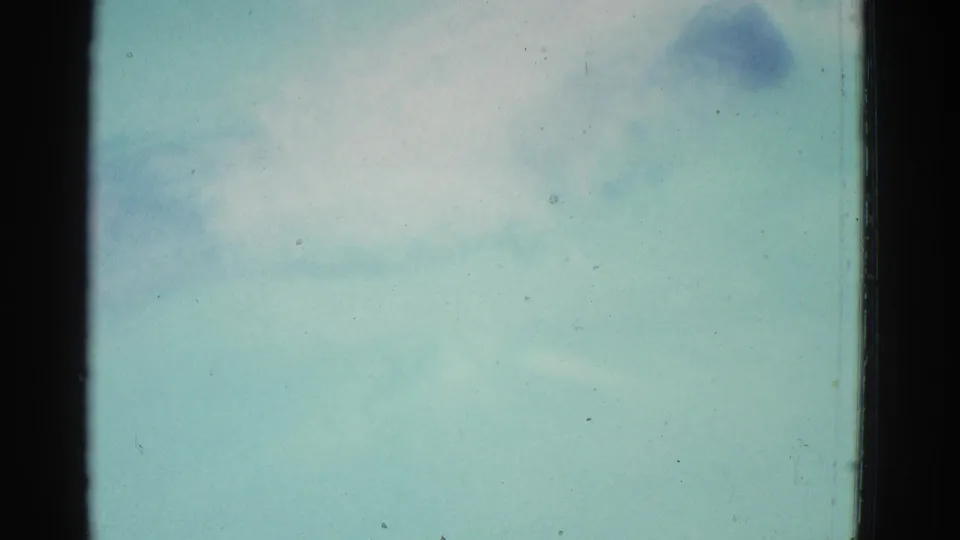 Soft 8mm Yonkers pool frame with pale water and an indistinct swimmer shape near the upper right.