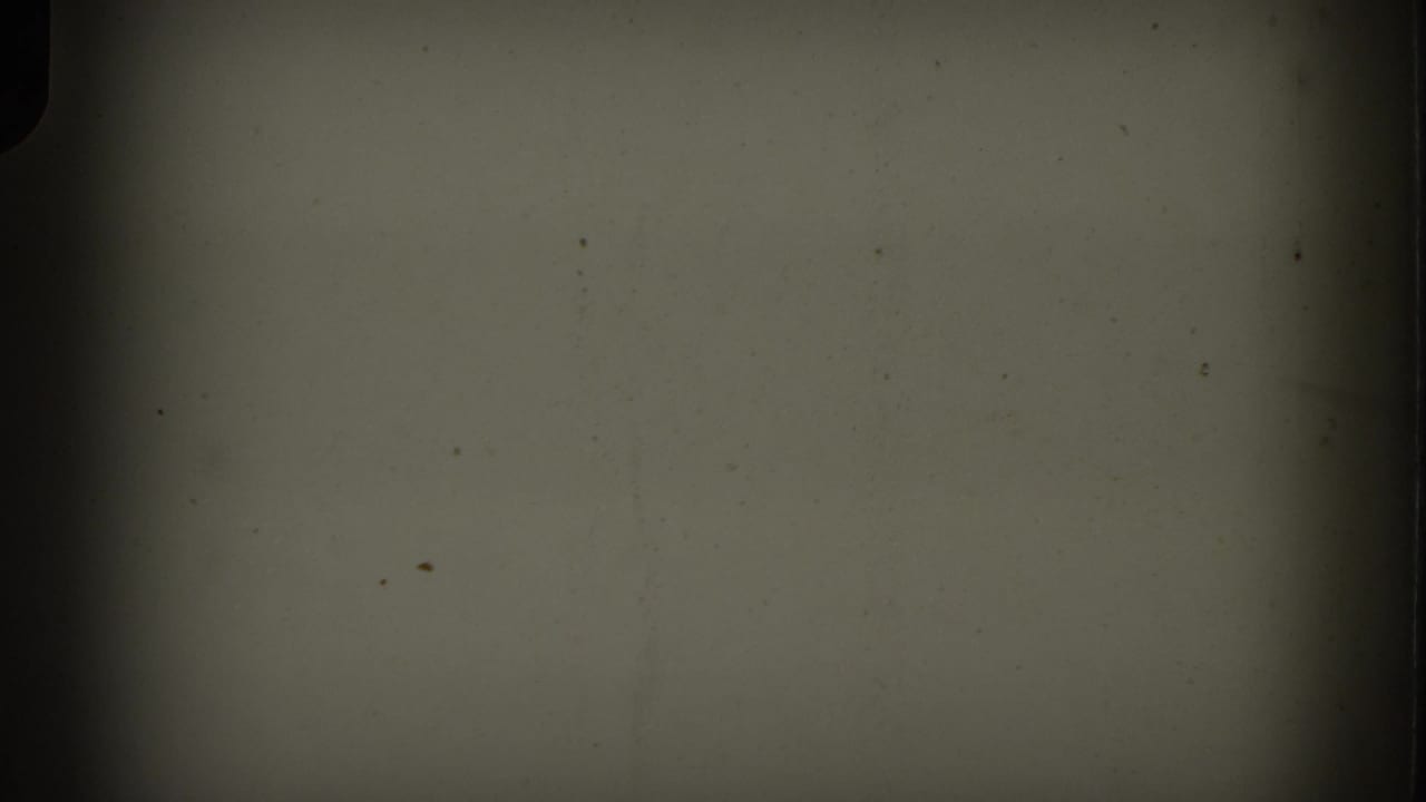 Opening 8mm frame with a dark border, muted blank exposure, and visible dust before the New York aerial view appears.