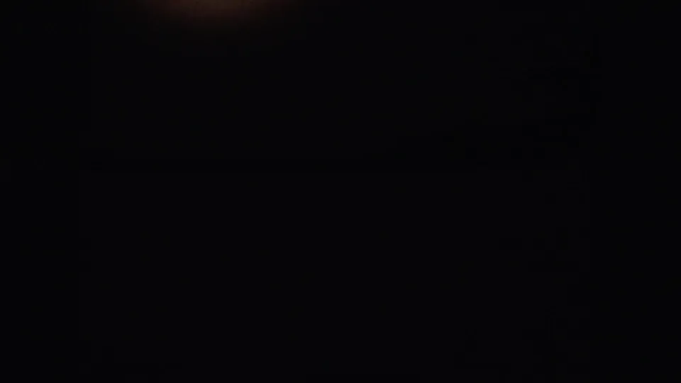 1958 home-movie frame from near Denver showing a dark vehicle-window edge and a distant rural horizon under pale sky.