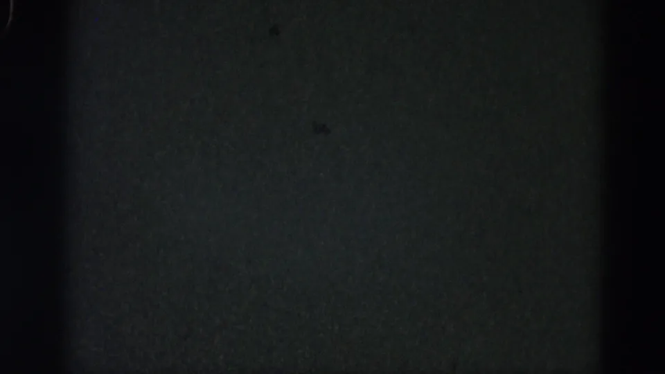 Black and dark green film leader at the start of a 1962 Illinois 8mm home movie clip.