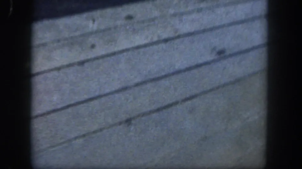 Close, soft 8mm view of pale wooden planks near the waterfront, likely part of a dock or walkway at Disneyland.