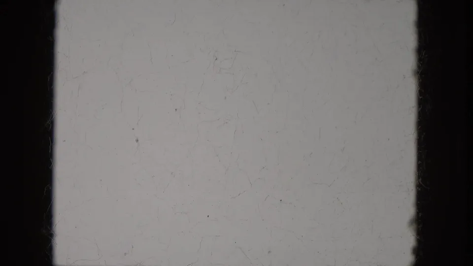 A pale contact-sheet frame shows little or no discernible scene detail, with visible dust, scratches, and film texture.