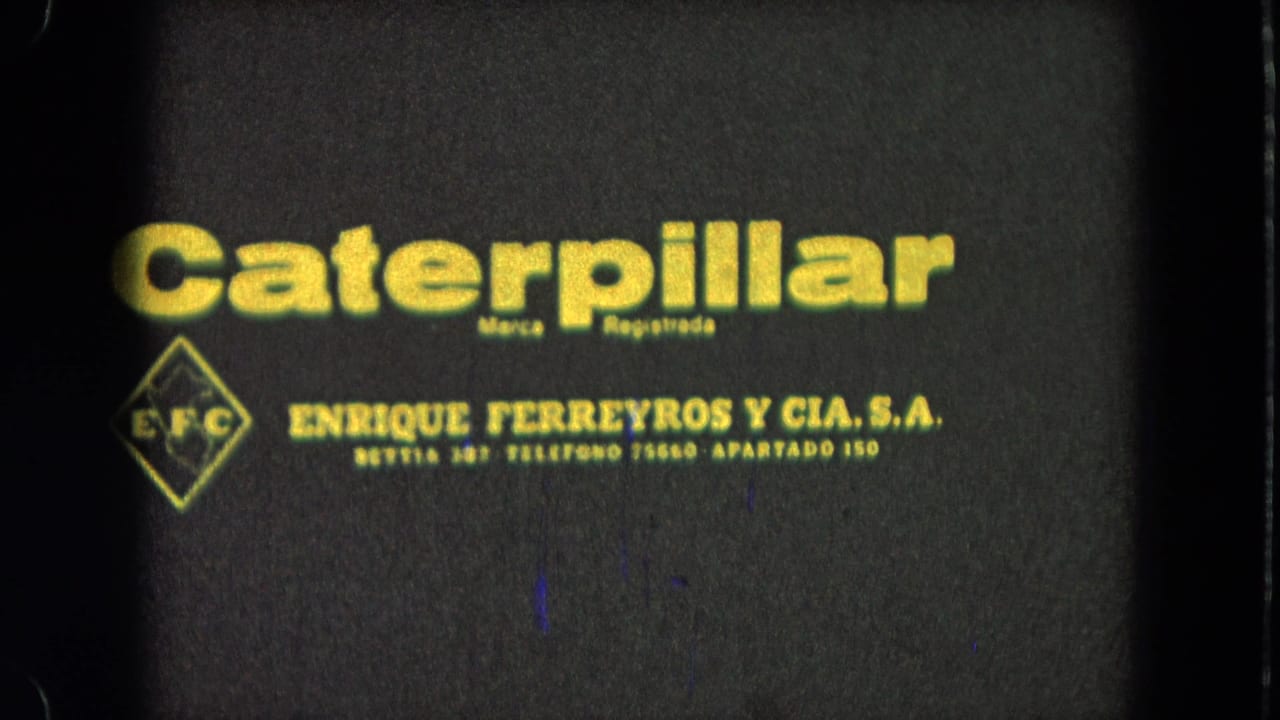 Second Caterpillar title card with distributor text on a dark background.