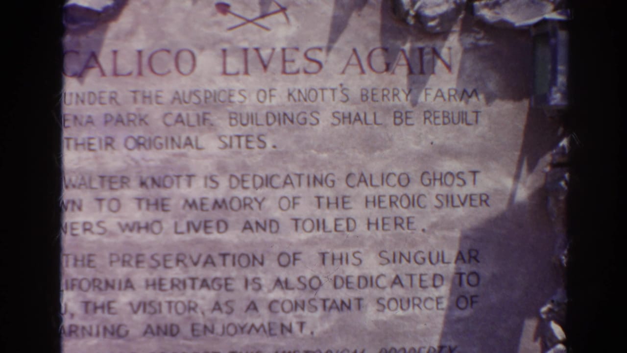 Close-up of the same Calico inscription with wording partly obscured by shadow.