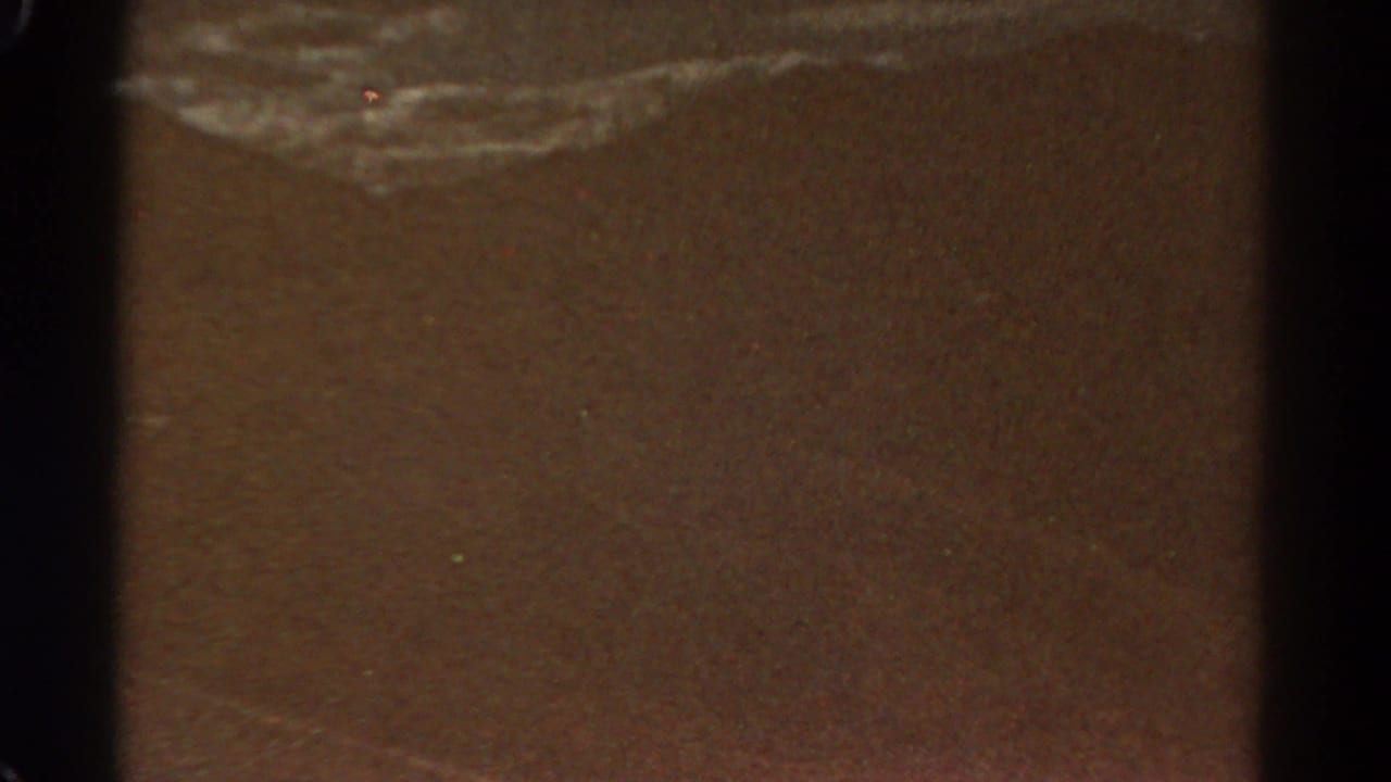 Opening 8mm frame with dark film borders and a largely obscured brown area before the Royal Gorge entrance view appears.