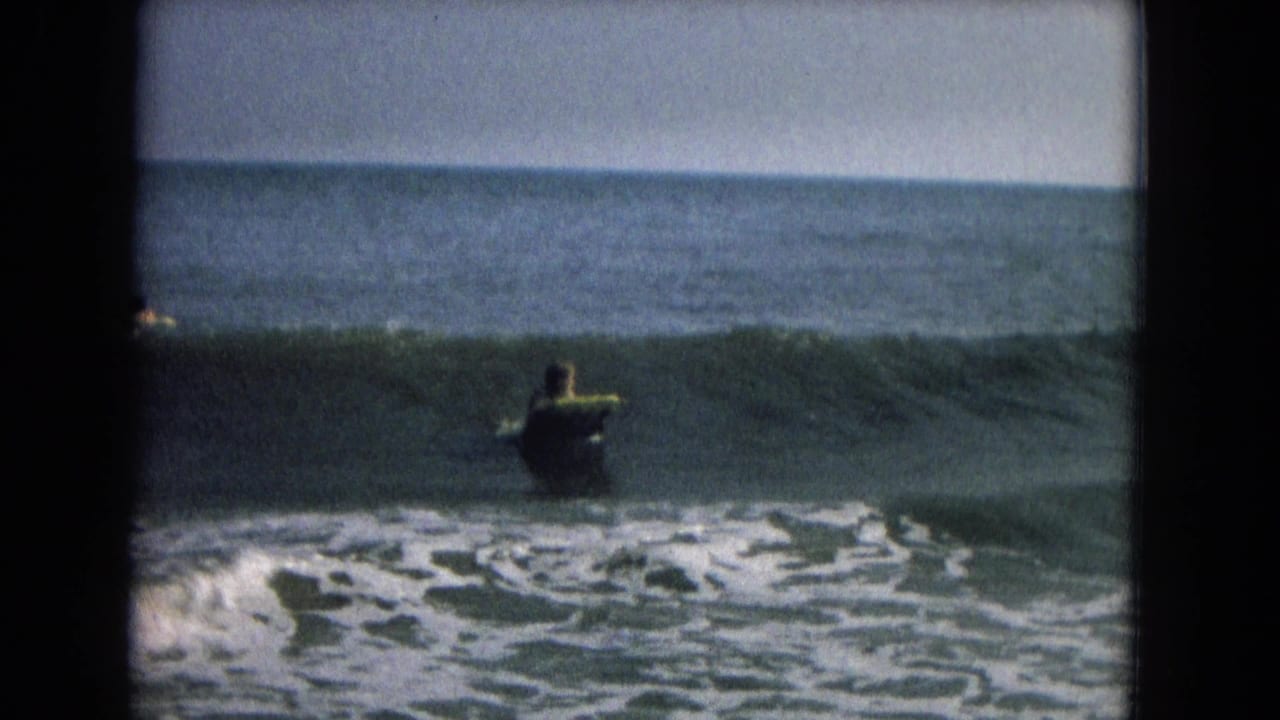 Swimmer or bodyboarder facing a small breaking wave near shore.