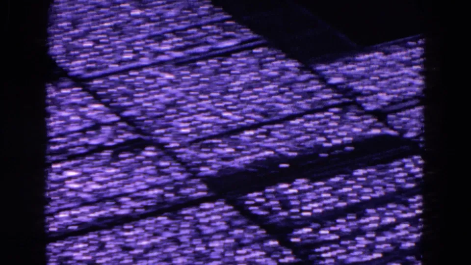 A final close-up shows the machine edge and textured surface in the dim 1967 Trenton workshop footage.