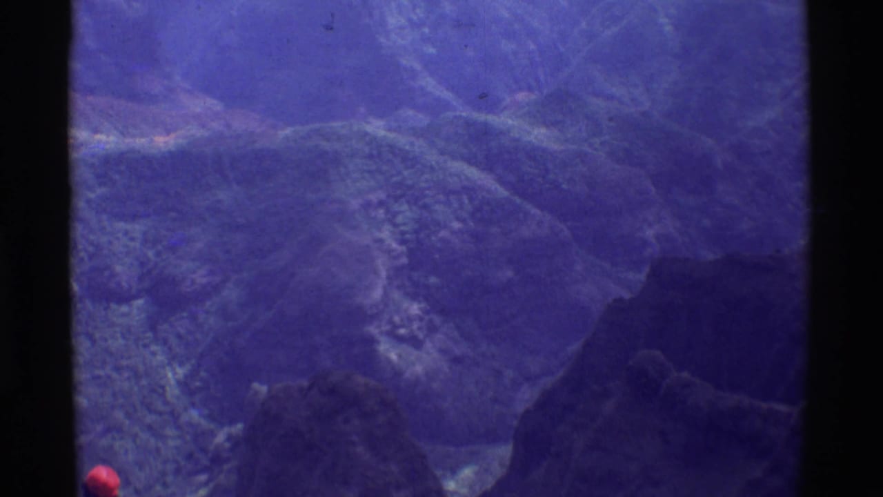 Blue-shifted 8mm view of ridges and valleys in the Mauna Ulu, Hawaii area.