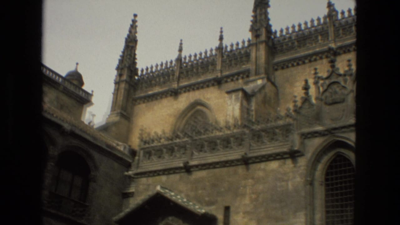 1978 Córdoba exterior view of pointed spires, arched stone details, and weathered religious architecture.