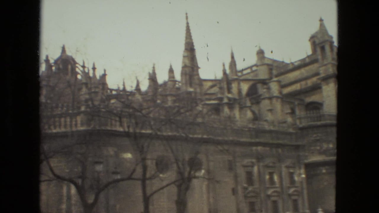 Gothic cathedral exterior with spires and bare trees in front.
