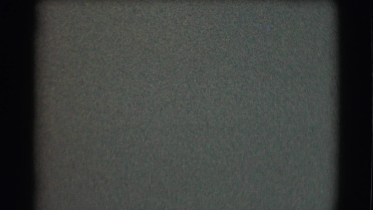 Very dark frame with mostly blank grain and little visible subject detail.