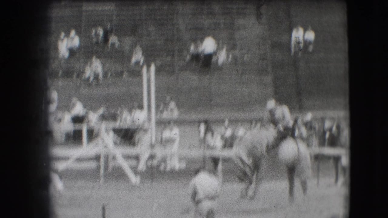 Rider on a bucking horse in a rodeo arena with spectators behind a fence.