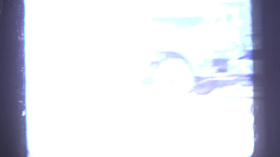 The final frame is heavily overexposed, showing a bright opening or window with faint interior shapes at the edge.