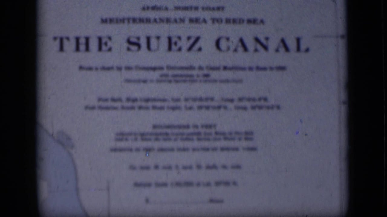 Soft title card reading The Suez Canal with dark film borders.