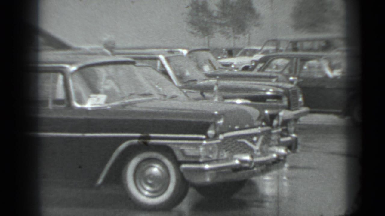 Rows of classic sedans parked outdoors with chrome trim and whitewall tires.