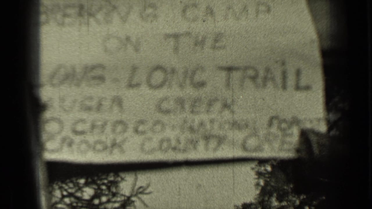 Blurred handwritten title card naming Bend, Oregon and Long Trail.