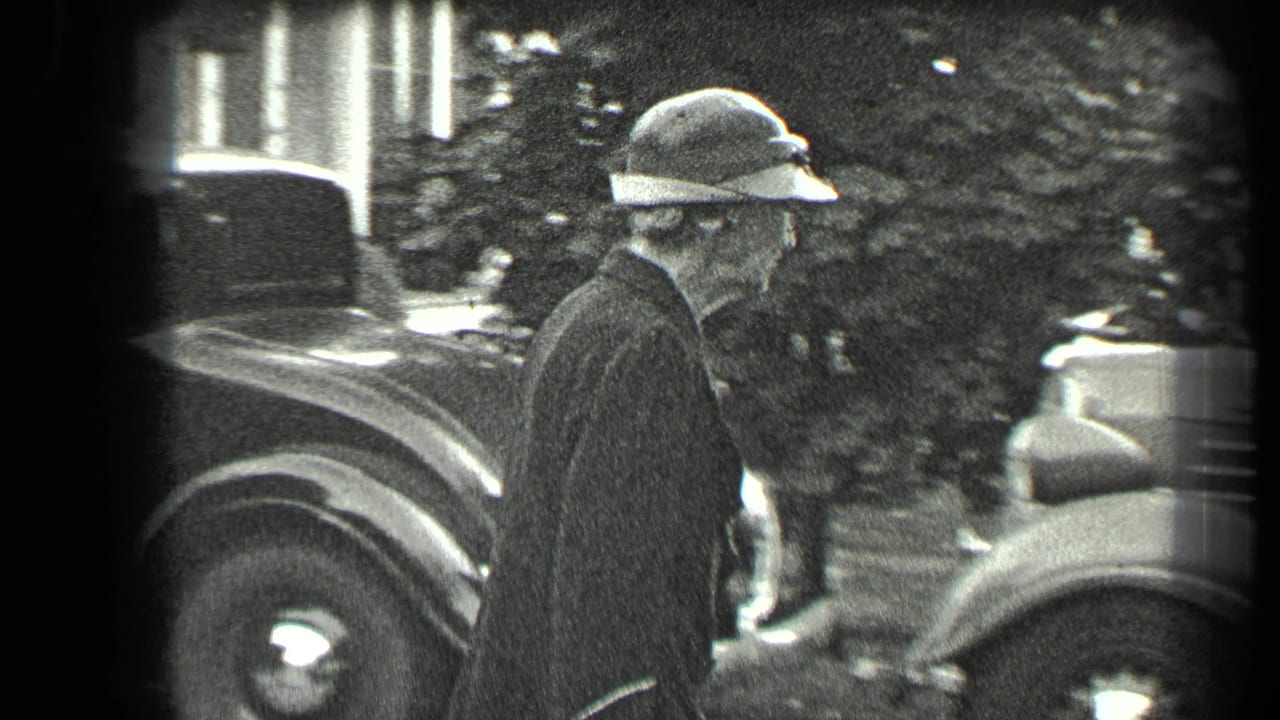 Woman in a dark coat walks past a parked car with trees and houses behind her.