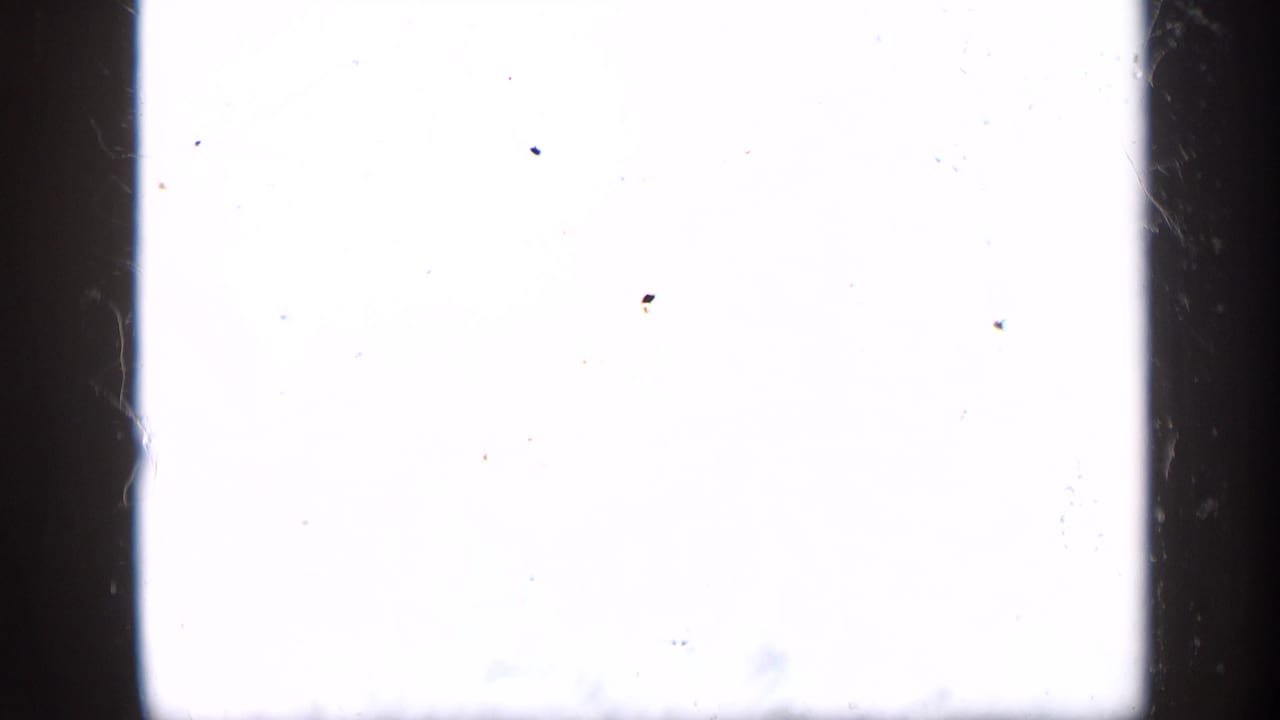 Overexposed 8mm frame from the 1959 Venezuela clip, mostly white with visible dust and gate edges.