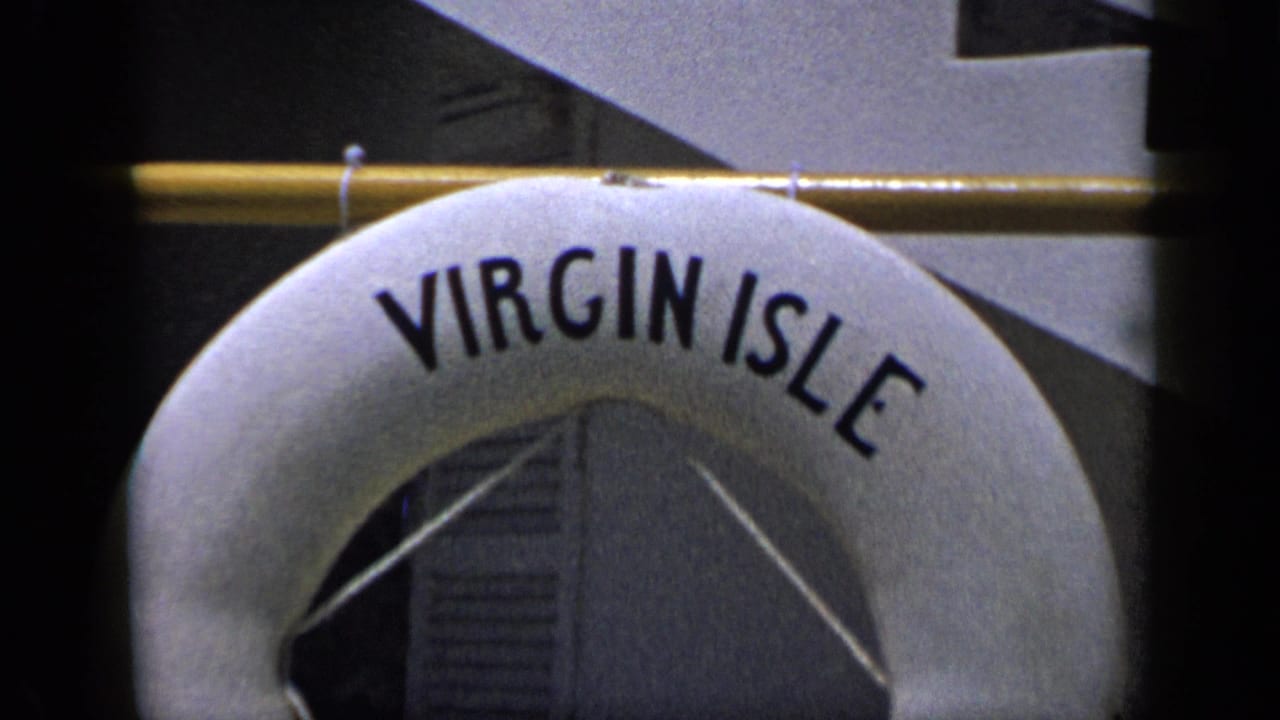 Close 8mm view of a white Virgin Isle buoy with wall slats visible through its center.