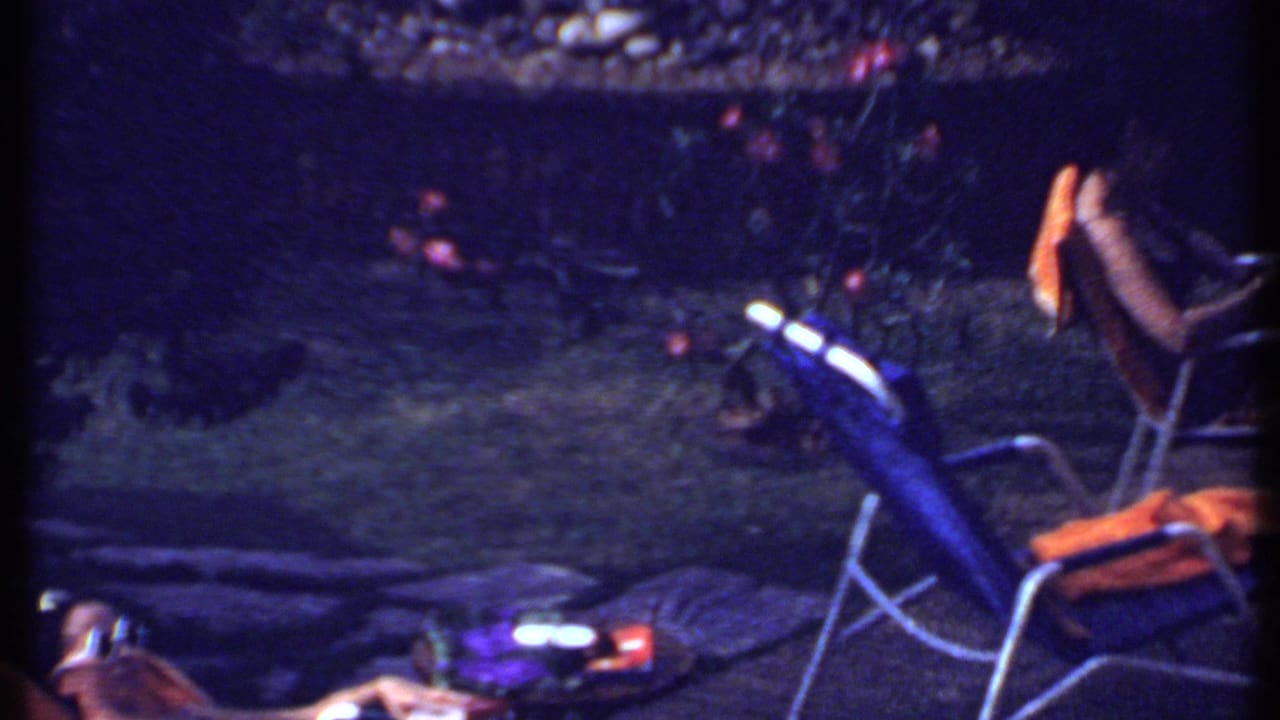 Two women recline outdoors near lounge chairs in a shaded garden yard.