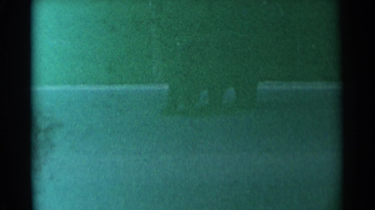 Soft green-tinted road view seen through a car windshield.