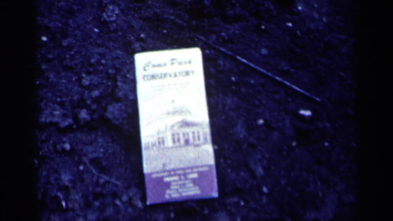 Como Park Conservatory brochure on pavement, framed from above.