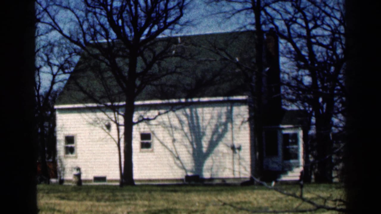White house and bare trees seen from a slightly shifted angle.