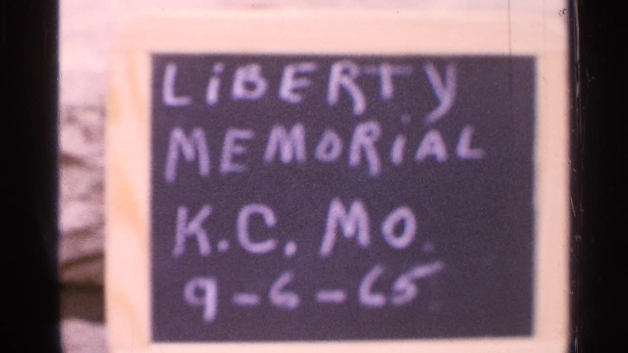 Handwritten Liberty Memorial sign with date 9-6-65.